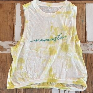 FP Movement Yellow Tie-Dye Sleeveless Top Namaste